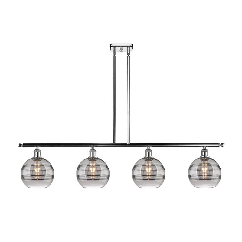 Innovations Lighting 516-4I-10-48 Rochester Linear Rochester 4 Light - Polished Chrome / Smoked