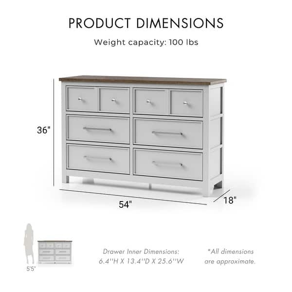 dimension image slide 3 of 4, Furniture of America Althea 3-Piece Farmhouse Bedroom Set with Dresser & 2 Nightstands