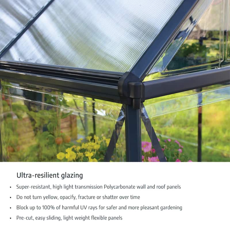 Snap and Grow 6 ft. Silver/Clear DIY Greenhouse Kit