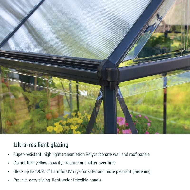 Canopia Snap & Grow Greenhouse 8 ft. x 8 ft. Silver/Clear DIY Kit - 8ft. x 8ft