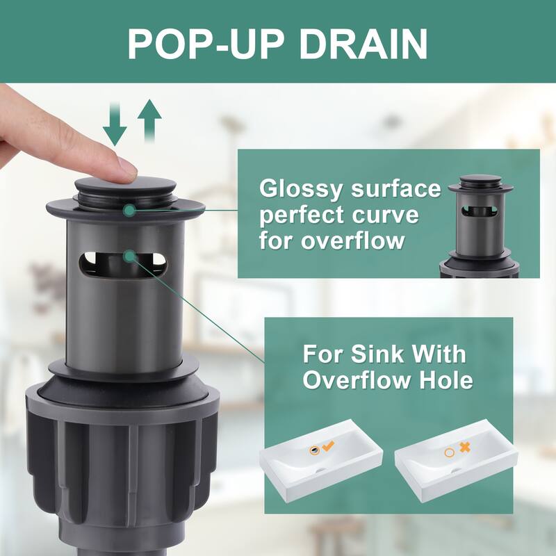 WOWOW 8 in. Widespread Double Handle Bathroom Faucet