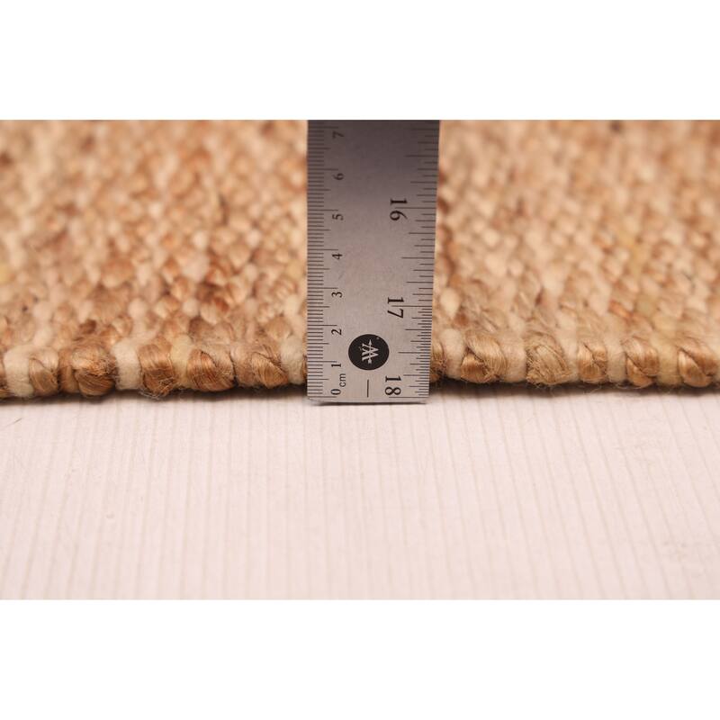 ECARPETGALLERY Flat-Weave Palas Denizli Tan Jute Kilim - 5'3 x 7'7