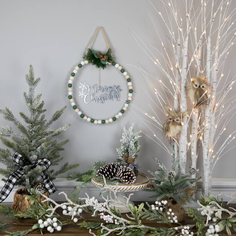 12" Beaded Merry Christmas Wall Decoration
