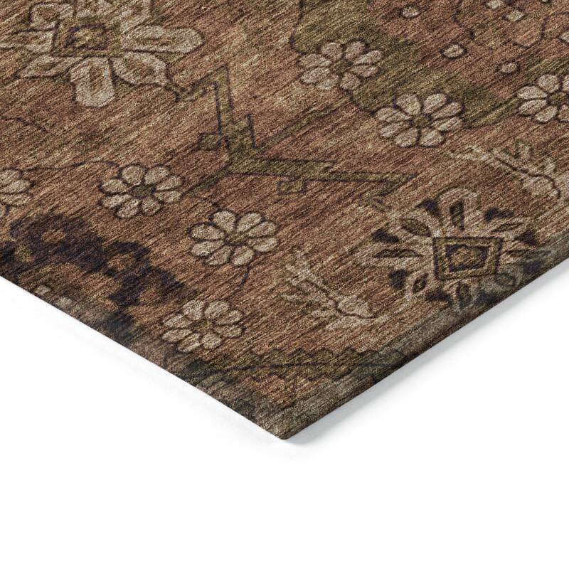 HomeRoots Floral Transitional Rectangle Outdoor Rug