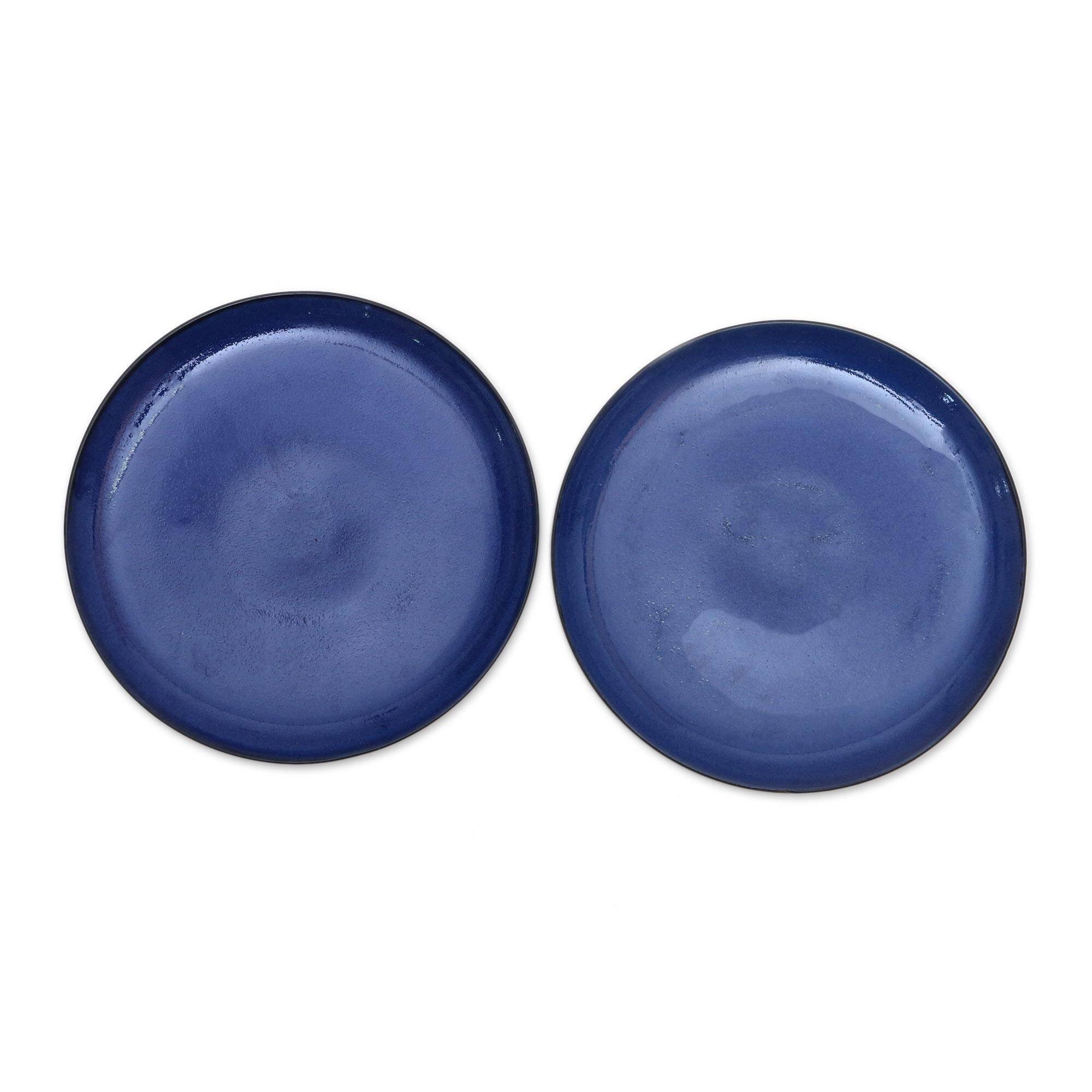 NOVICA Ceramic plates, 'Blue Appetite' (pair) Bed Bath & Beyond