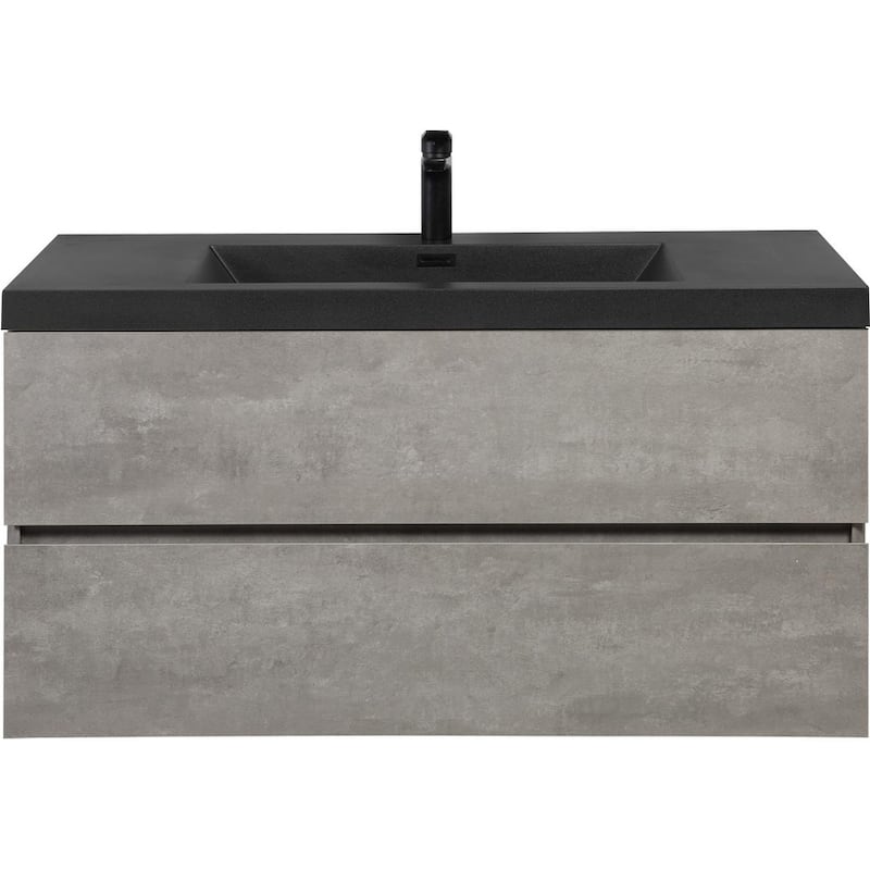 42"Floating Bathroom Vanity with Sink,Modern Wall-Mounted Bathroom Storage Vanity Cabinet with Soft Close Drawers