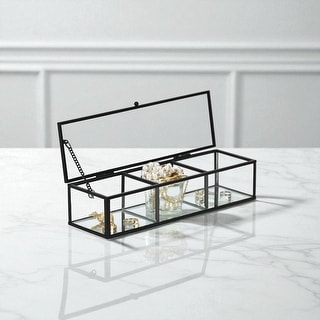 Verena 10.6" Mirrored Glass Display Box with 3 Compartments - N/A - Bed Bath & Beyond - 43365770