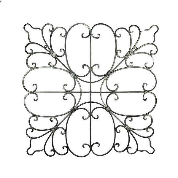 Silver Elegance Decorative Metal Scrollwork Wall Sculpture On Sale Overstock 28986989