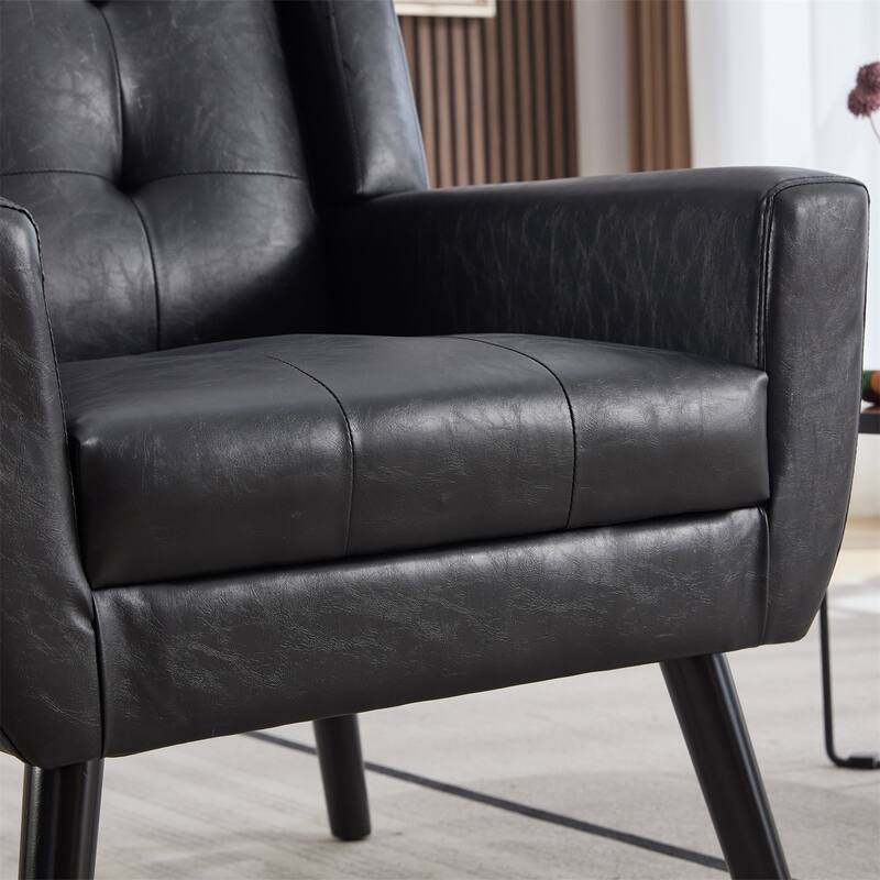 Modern Ergonomics Accent Chair with Black Legs