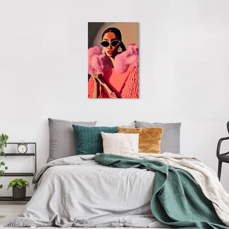 Wynwood Studio Fashion and Glam Glamorama III Pink and Coral Glam Wall Art Canvas Print - 36 x 24