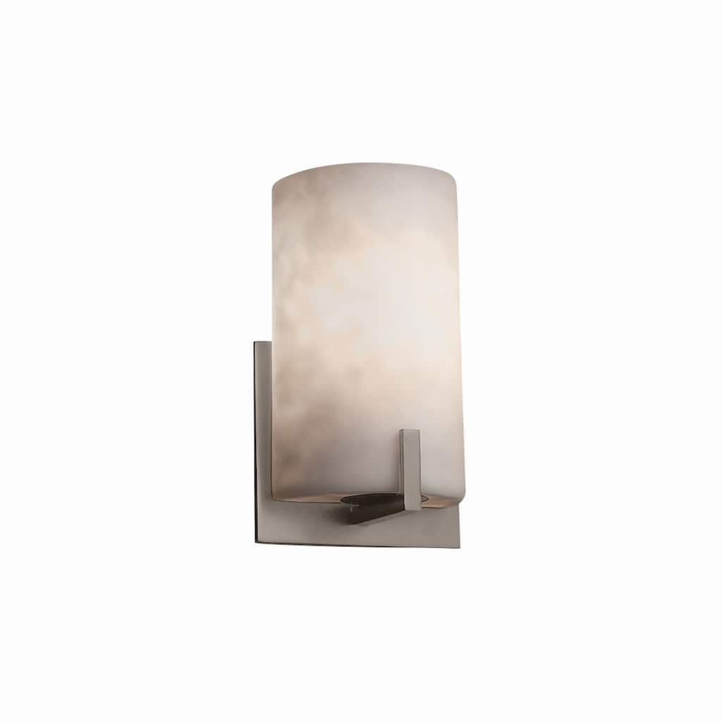 Justice Design Clouds Century 1-light Brushed Nickel ADA Wall Sconce