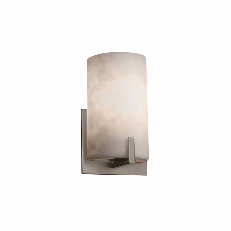Justice Design Clouds Century 1-light Brushed Nickel ADA Wall Sconce