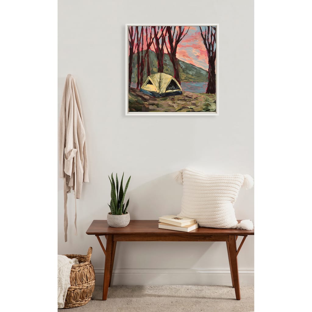 Kate and Laurel Sylvie Tent 2 Framed Canvas by Emily Kenney