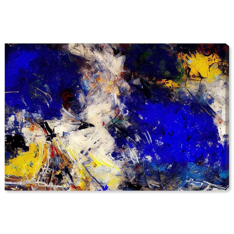 Wynwood Studio Canvas Abstract Finfun Blue and Sapphire Blue Modern & Contemporary Wall Art Canvas Print