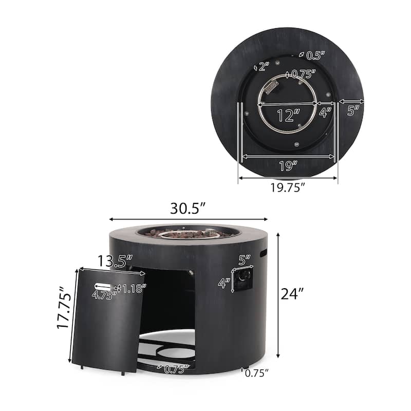 Wellington Outdoor 40,000 BTU Circular Fire Pit by Christopher Knight Home