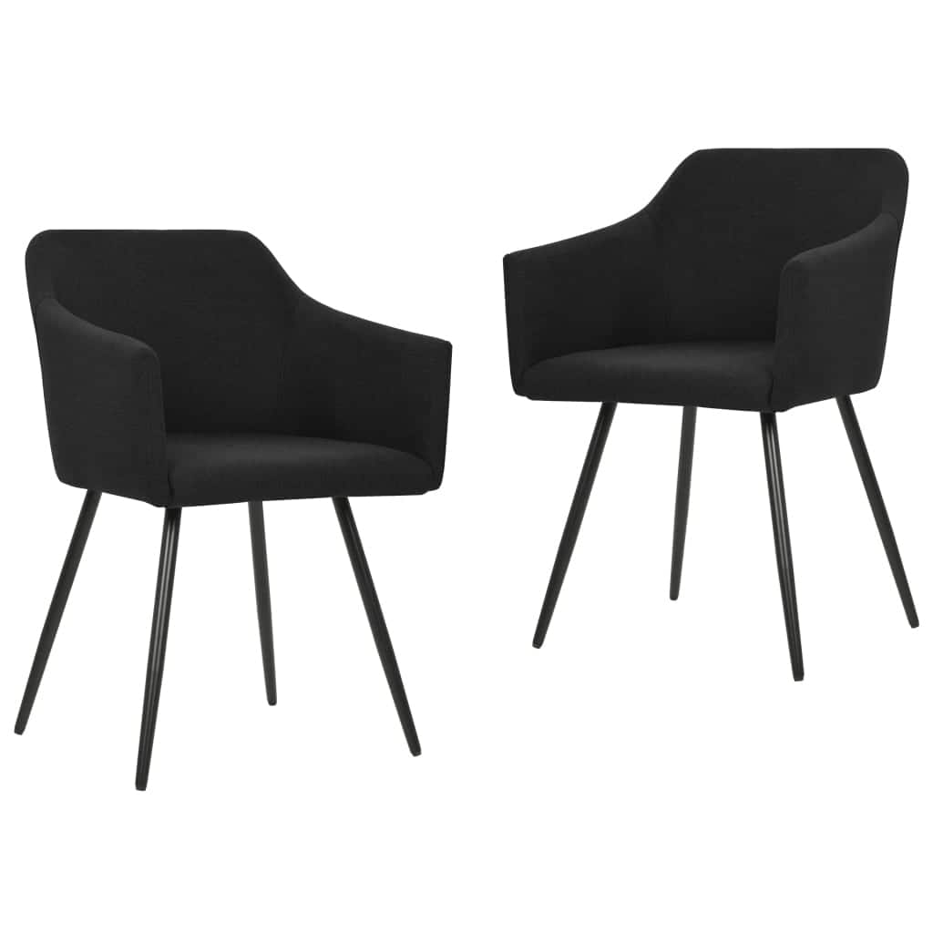 vidaXL Dining Chairs Upholstered Chair with Metal Legs for Living Room Fabric - 21.3" x 24.4" x 31.5"