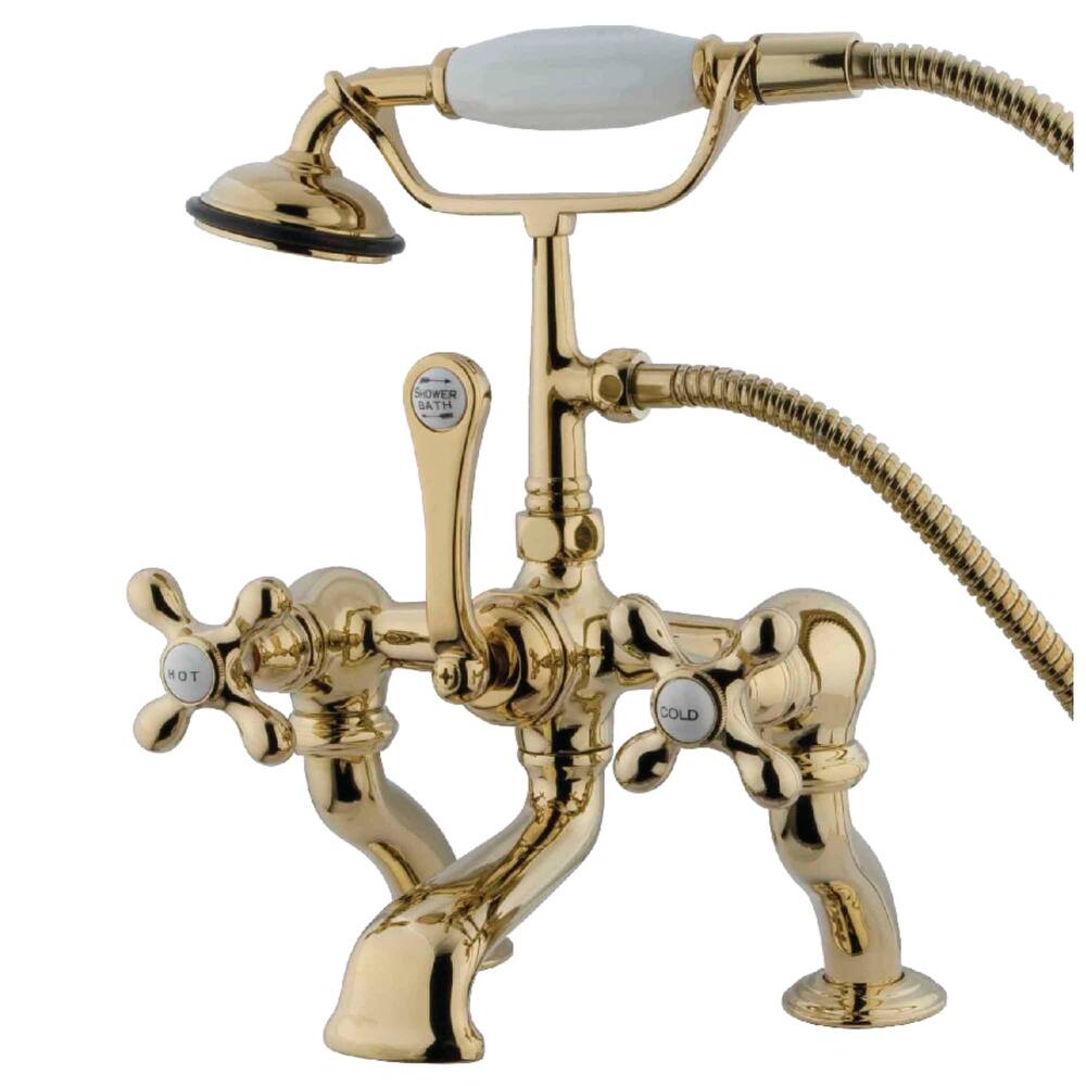 Vintage 7 in. Deck Mount Tub Faucet with Hand Shower
