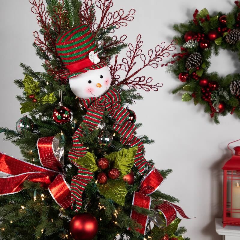 Plush Snowmen in Hats Christmas Ornaments - 12.5" - Set of 3