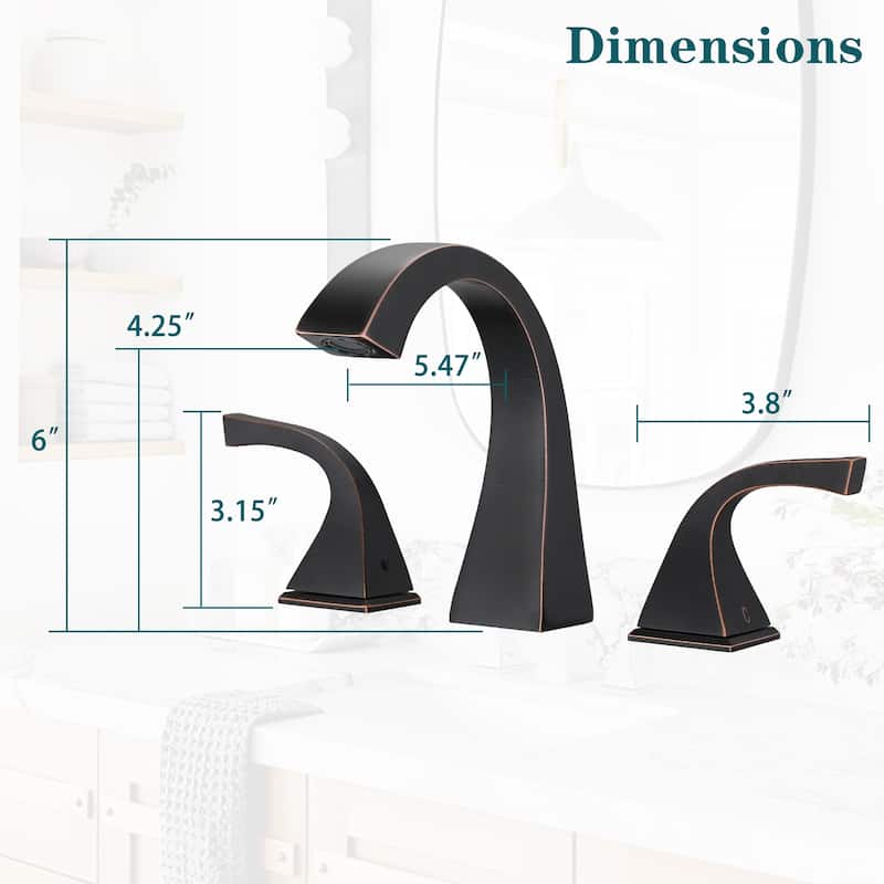 Vanityfair Double Handles Widespread Bathroom Faucet with Drain Assembly