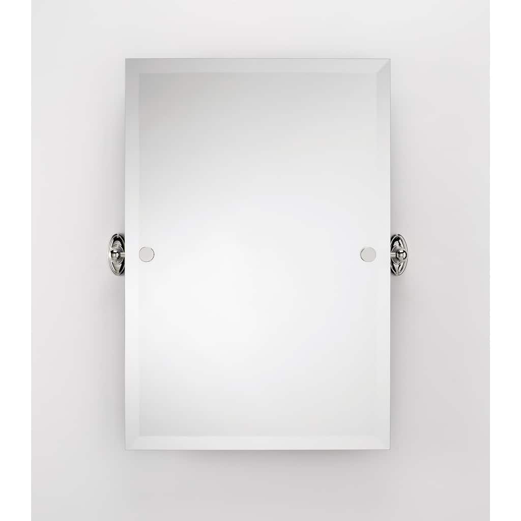 Alno 21 x 31 Inch Frameless Adjustable Mount Bathroom Mirror