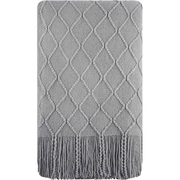 Soft Farmhouse Knit Throw Blanket with Tassels Bed Bath & Beyond