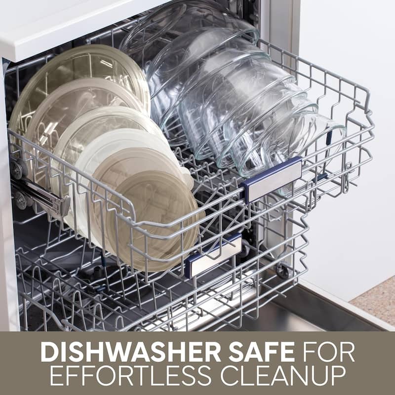 COOK WITH COLOR 12 Pc Glass Nesting Mixing Bowl Set with Lids for Cooking and Prep