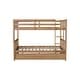 preview thumbnail 9 of 11, Full Over Full Rubber Wood Bunk Bed with Twin Size Trundle,Convertible Ladder and Guardrail