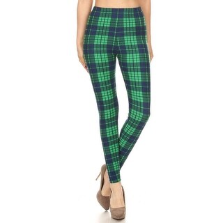 green plaid tights
