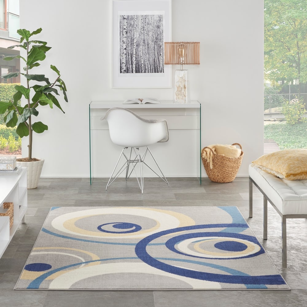 Nourison Grafix Transitional Geometric Abstract Area Rug