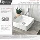 preview thumbnail 13 of 20, STYLISH 14 1/2 inch Square Porcelain Bathroom Sink - 14 1/2" x 14 1/2" x 5"
