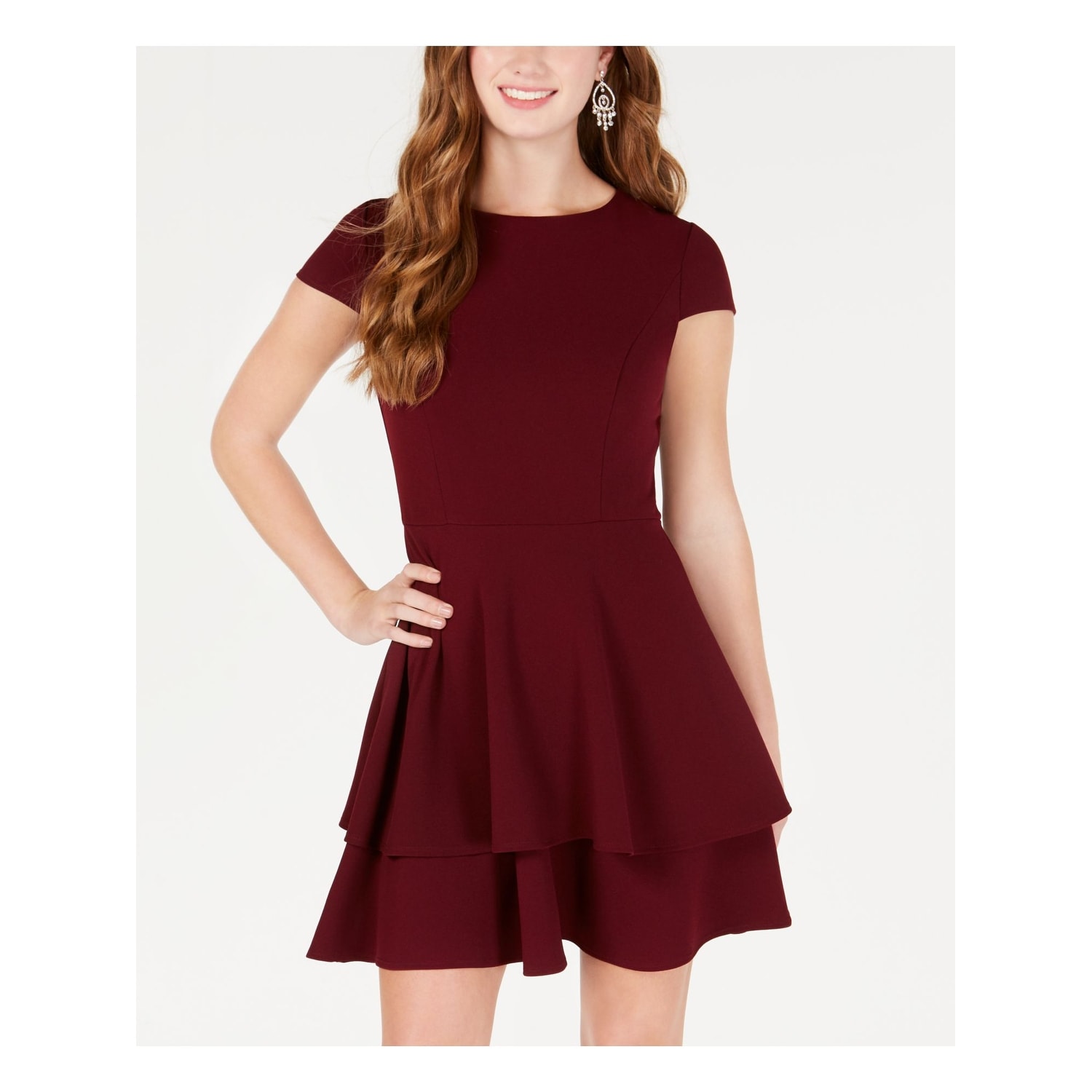 b darlin burgundy dress