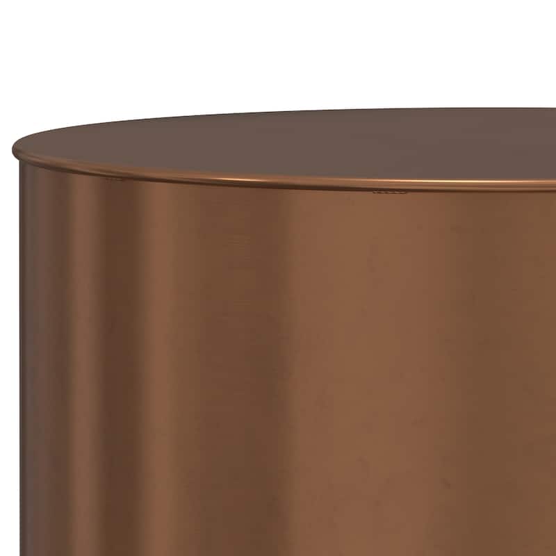 WYNDENHALL Lance Industrial 16 inch Wide Metal Cylinder Accent Table, Fully Assembled - 16"D x 16" W x 20.5" H