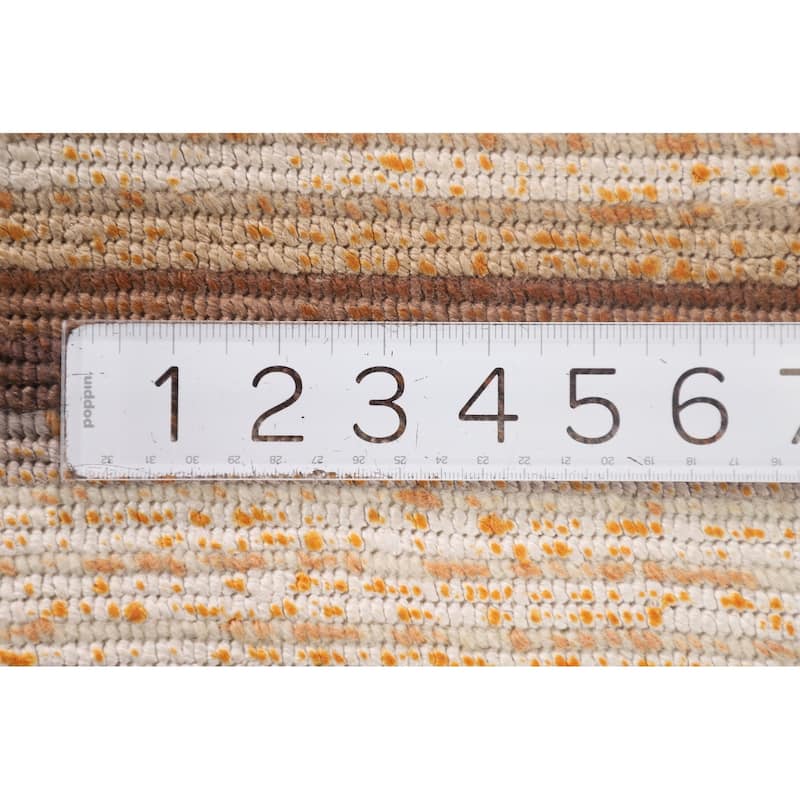 Striped / Abstract Oriental Accent Rug Handmade Wool Carpet - 2'9"x 4'9"