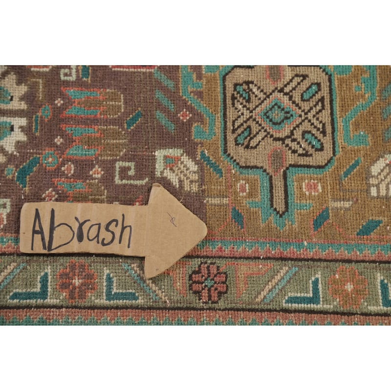 Handmade Geometric Tabriz Persian Vintage Rug Oriental Wool Carpet - 9'10" x 12'7"