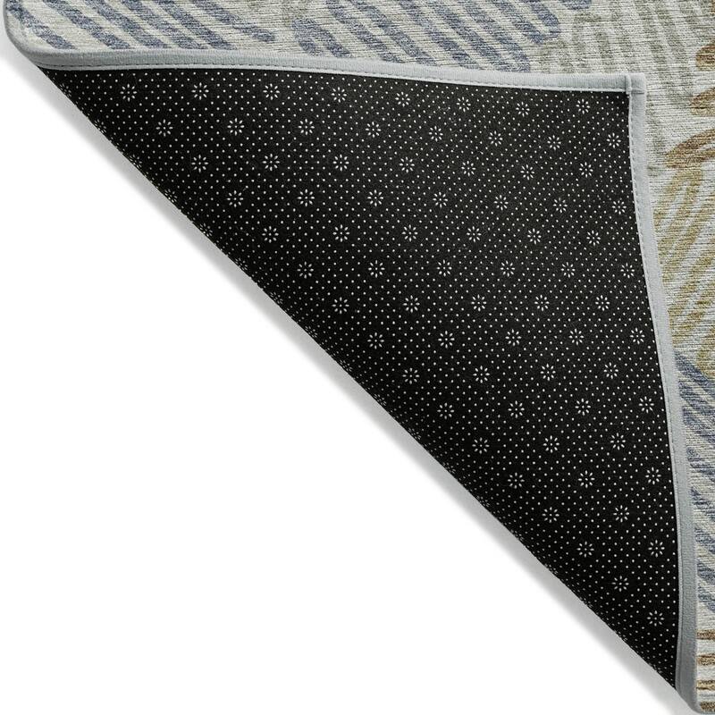 Machine Washable Indoor/ Outdoor Chantille Contemporary Squiggles Rug