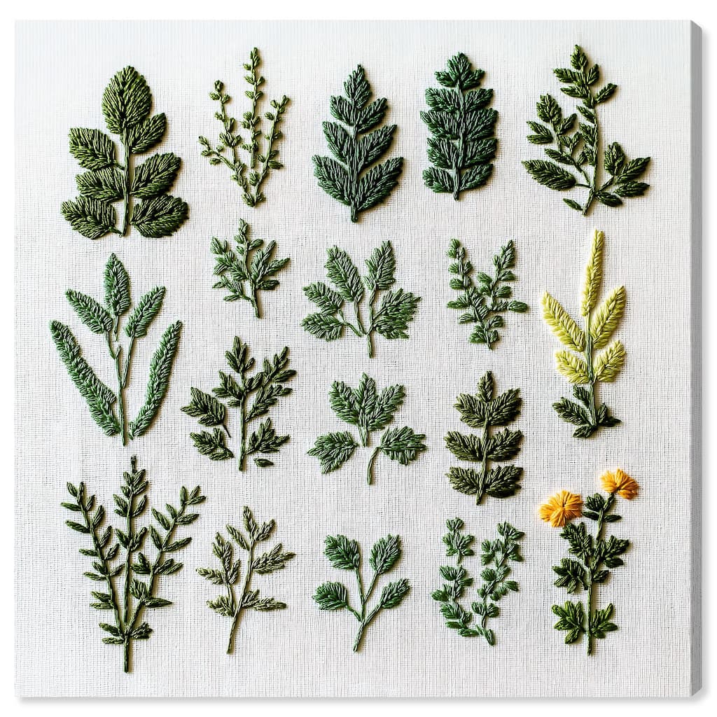 Stitched Sprout II Canvas by Art Remedy, Gallery Wrapped