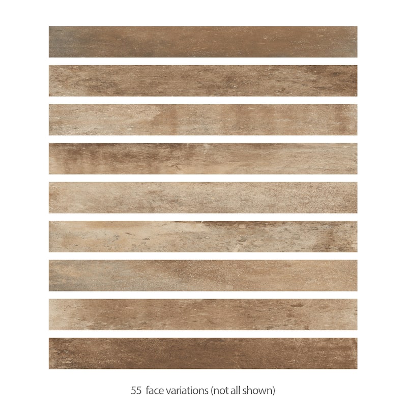 Merola Tile Sedona Sunset 1-7/8" x 17-3/4" Porcelain Floor and Wall Tile