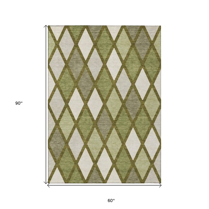 HomeRoots Geometric Transitional Rectangle Outdoor Rug