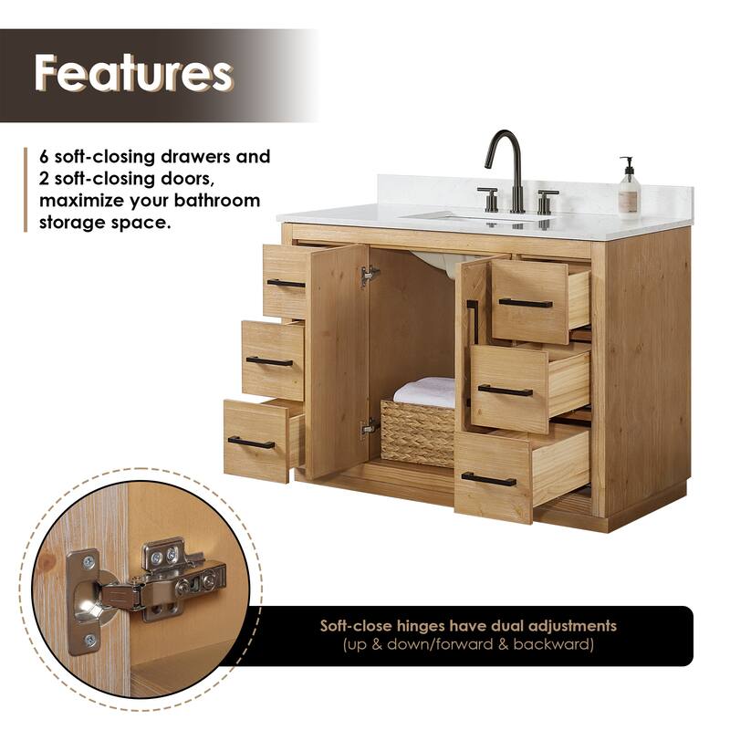 Altair Bellavia Bath Vanity in Weathered Fir with Mirror