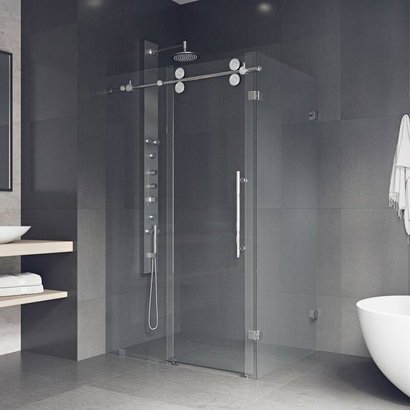 VIGO Winslow Frameless Sliding Shower Enclosure