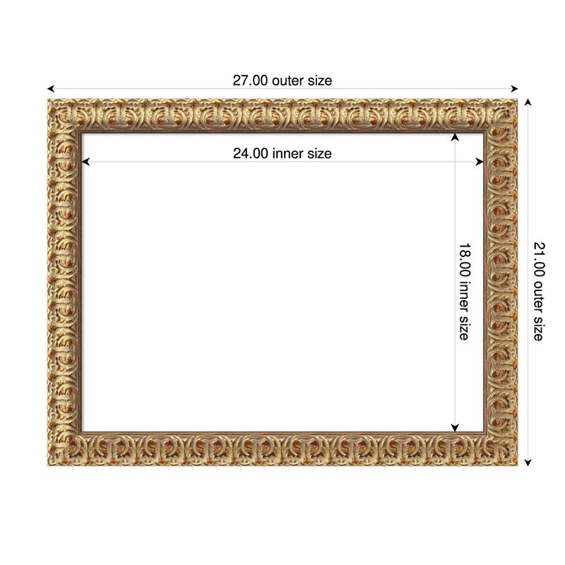 Amanti Art Florentine Gold Framed Dry Erase Magnetic Board - 27 x 21 in