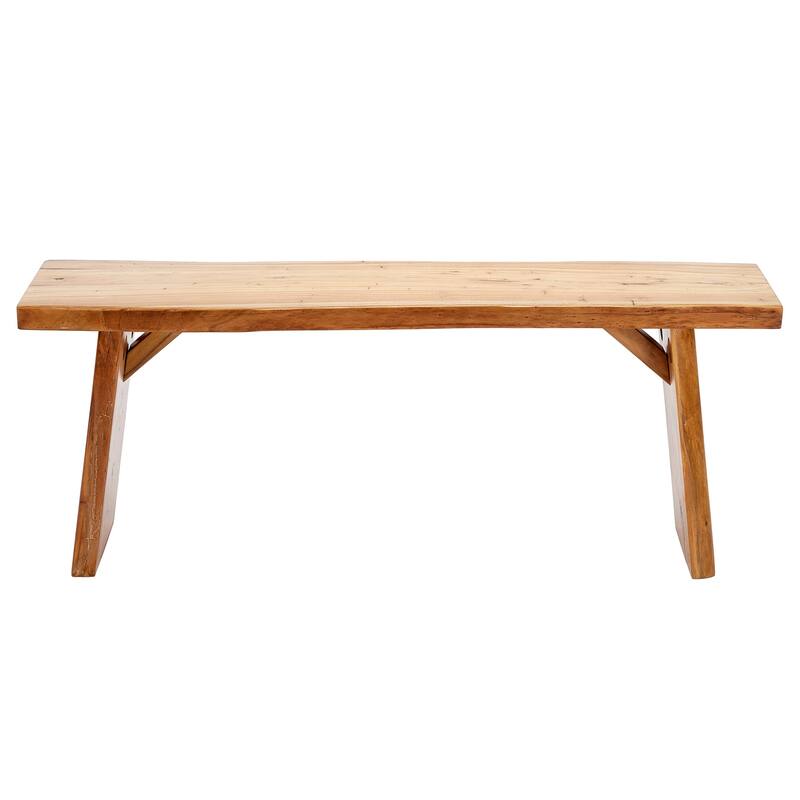 Live Edge Rustic Solid Wood Bench Dining Bench