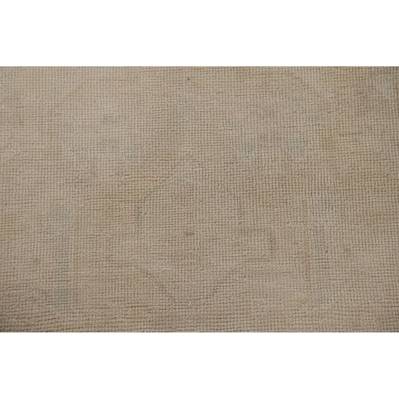 Hand Knotted Oriental 100% Wool Carpet Traditional Medallion Beige & Ivories Tabriz Area Rug - 4' 9'' X 3' 0''