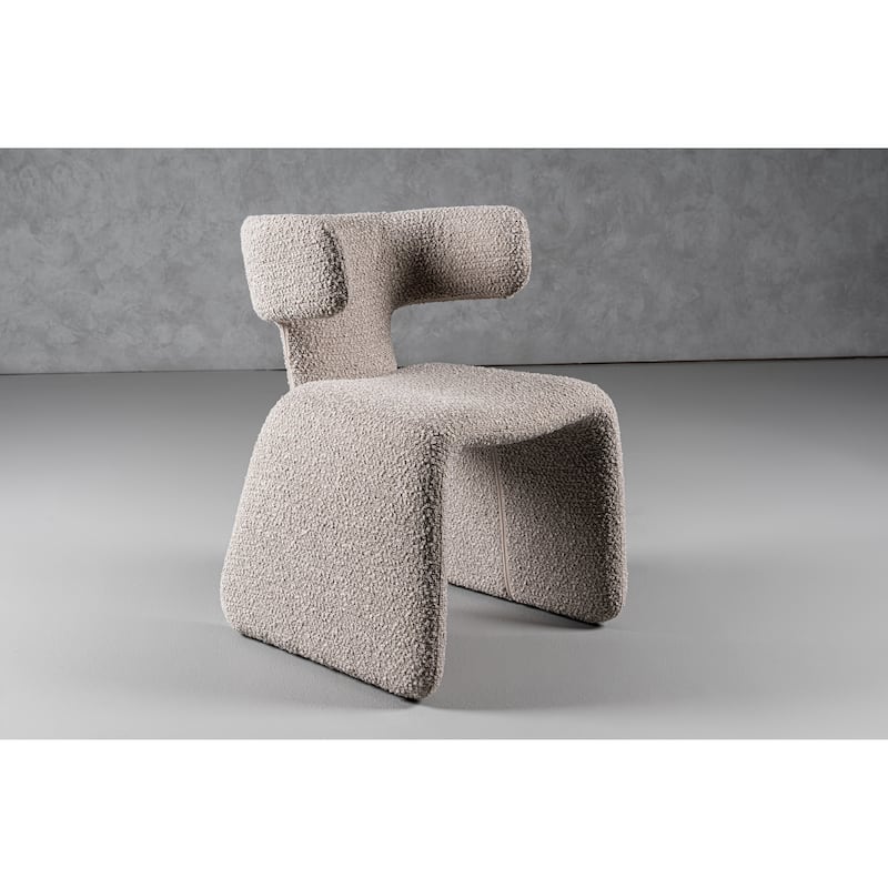 Modrest Bergman Modern Off-White Fabric Dining Chair