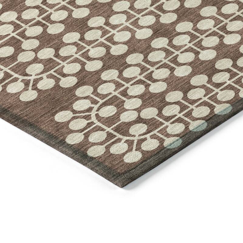 Machine Washable Indoor/ Outdoor Modern Ailey Chantille Rug