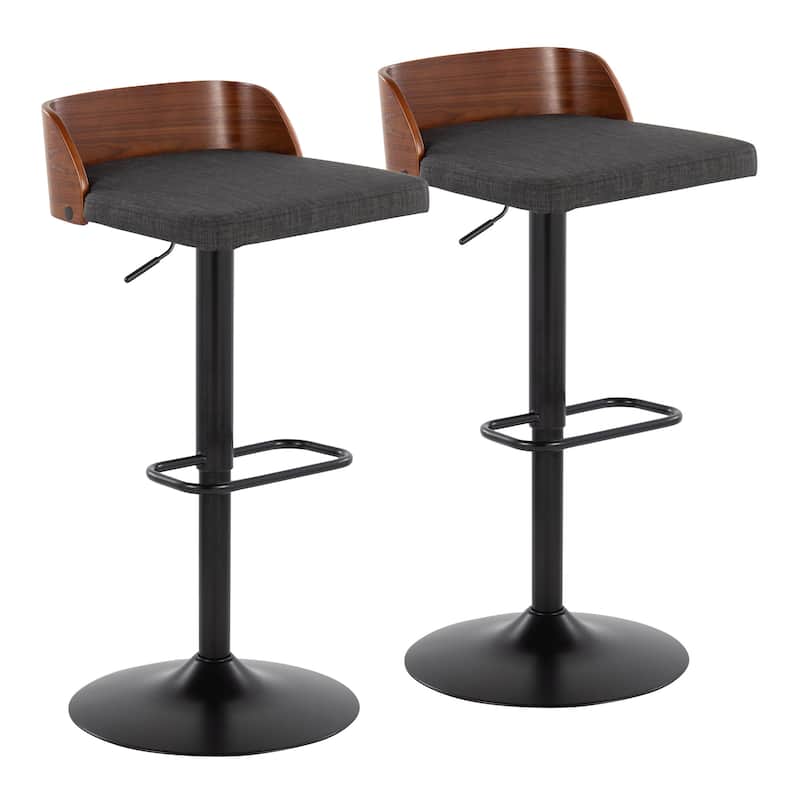Carson Carrington Marstrand Adjustable Bar Stool with Rounded Rectangle Footrest (Set of 2)