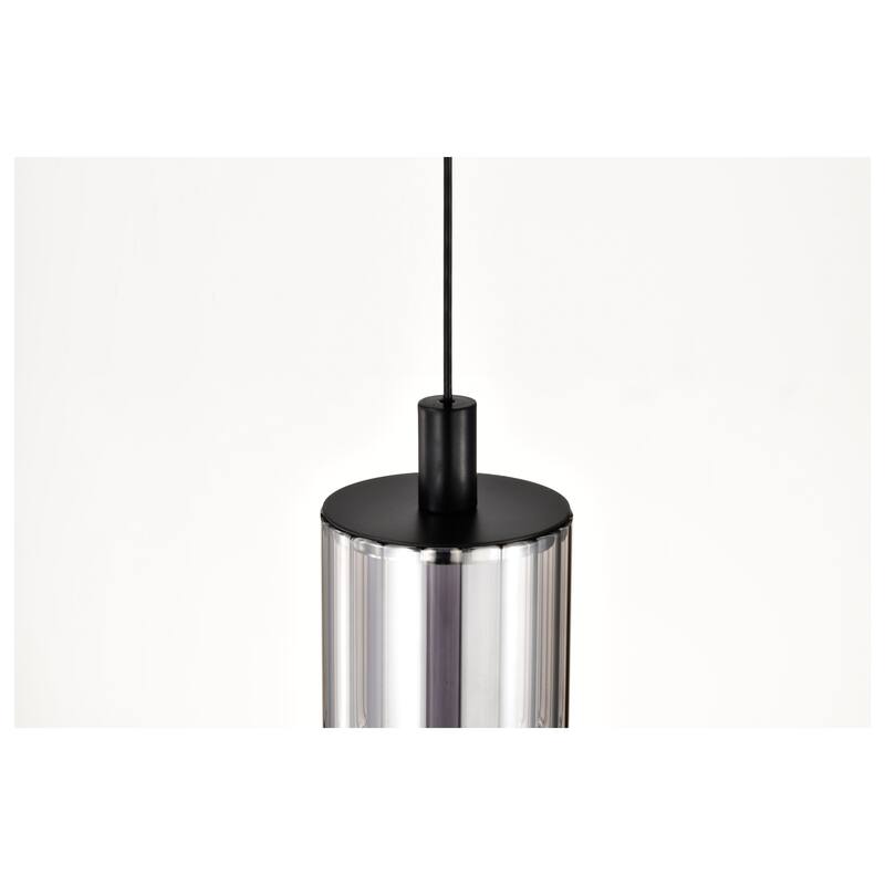 Evander LED 16 Inch Mini Pendant Matte Black Finish Smoked Glass - Matte Black