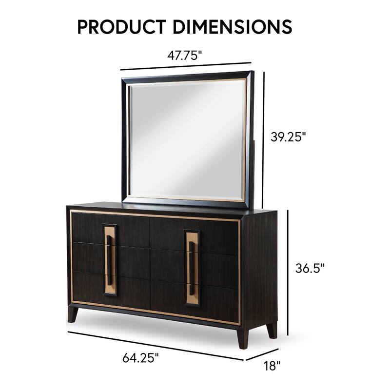 Furniture of America Nyx Modern 4-Piece Espresso Solid Wood Queen Panel Bedroom Set