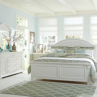 Liberty Furniture Summer House I Panel Bed, Dresser & Mirror, Chest, Nightstand - King, Queen