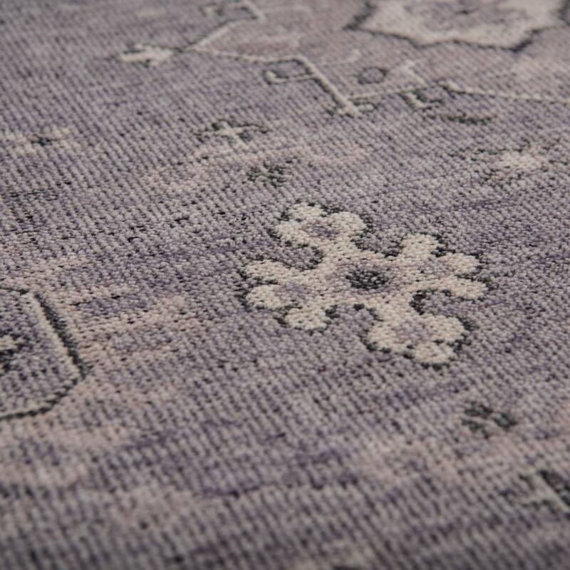 Alora Decor Antique Hand-Knotted Gray and Beige Medallion Rug - 10' x 14'